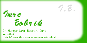 imre bobrik business card